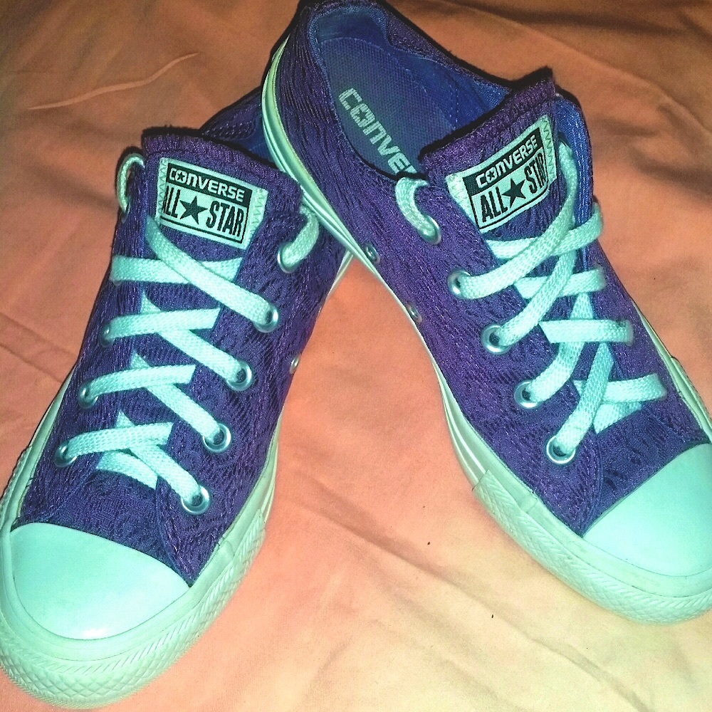 Purple Lace Converse